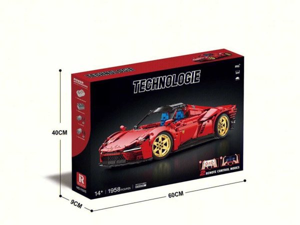 Red Sports Car R/C Building Blocks Set 1958pcs.