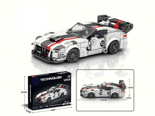 Sports Car Brick Set White 419 pcs.