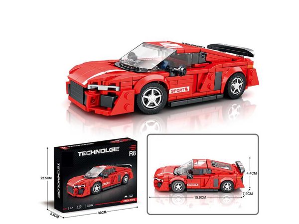 Sports Car Red 413 pcs Brick Set