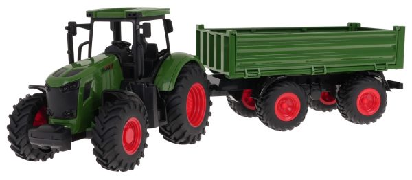 Green Tractor with Trailer - Image 2