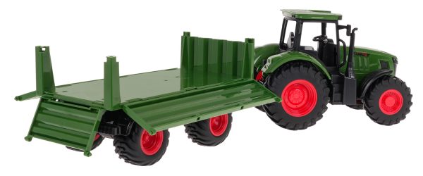 Green Tractor with Trailer - Image 3