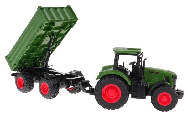 Green Tractor with Trailer - Image 5