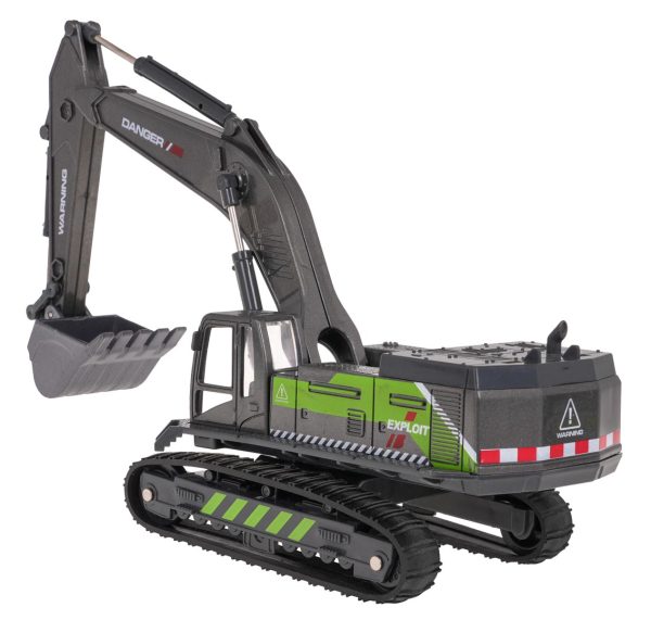 Metal Backhoe/Loader Black - Green - Image 3