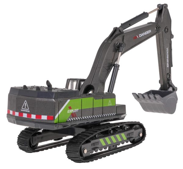 Metal Backhoe/Loader Black - Green - Image 4