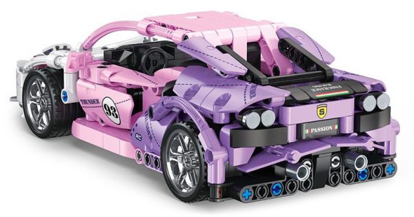 Pink Sports Car Building Blocks Set 652 pcs. - Image 3