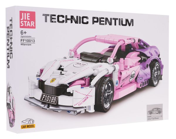 Pink Sports Car Building Blocks Set 652 pcs. - Image 7