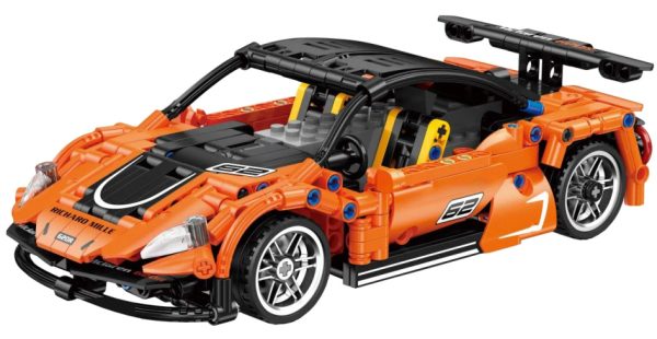 Sports Car Block Set 491 pcs. Orange - Image 2