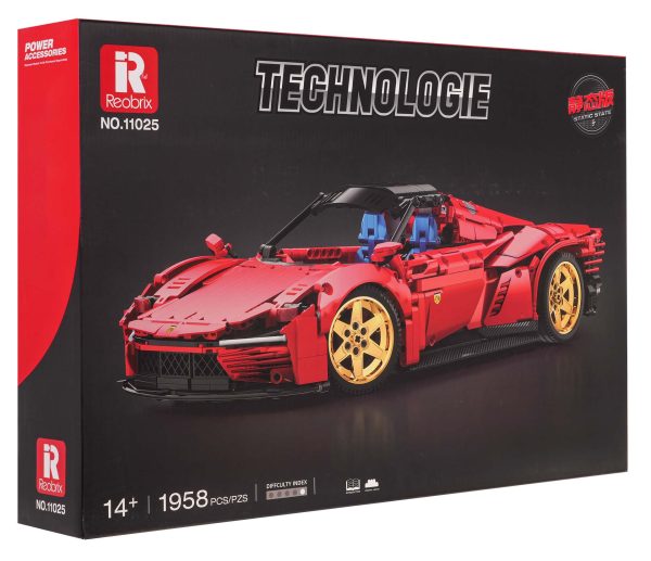 Red Sports Car R/C Building Blocks Set 1958pcs. - Image 5