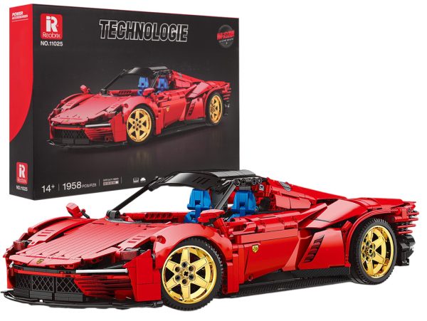 Red Sports Car R/C Building Blocks Set 1958pcs. - Image 6