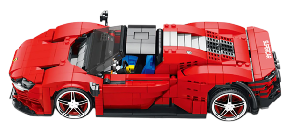 Sports Car Red Brick Set 1168pcs. - Image 2