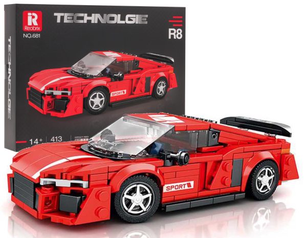 Sports Car Red 413 pcs Brick Set - Image 4