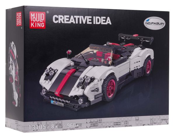 Sports Car Block Set 960 pcs. White - Image 4