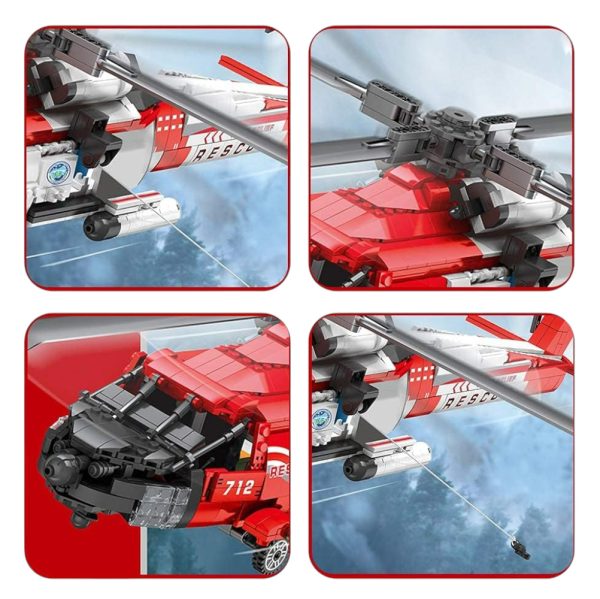 Helicopter HH-60J Building Blocks Set 1137pcs. - Image 4