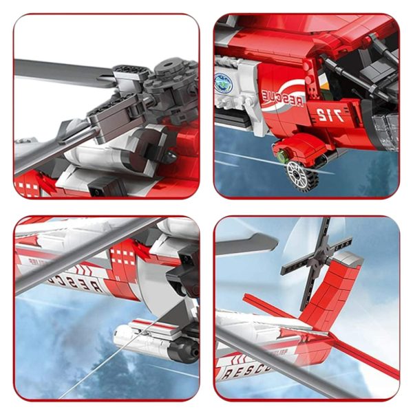 Helicopter HH-60J Building Blocks Set 1137pcs. - Image 5