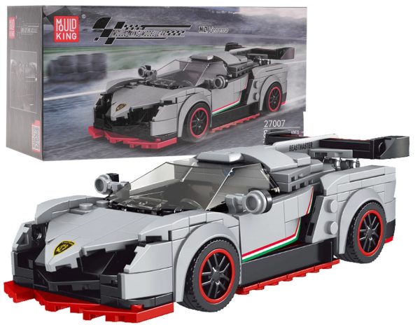 Sports Car Block Set 398 pieces. White - Image 8