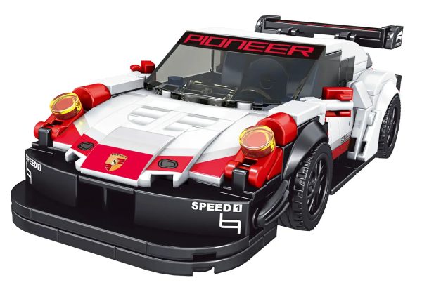 Sports Car Block Set 349 pieces. White - Image 7