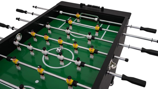 Stol za stolni nogomet Foosball 121 x 61 x 81 - crni - Image 10