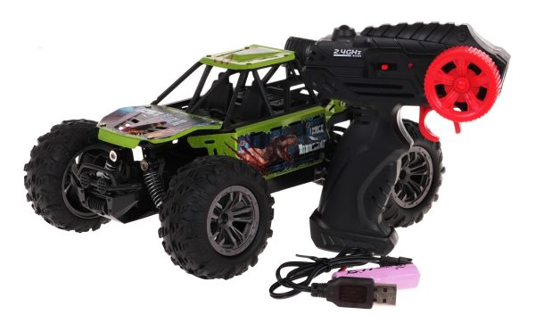 Buggy na daljinsko upravljanje DINO Crawler 1:18 R/C - zeleni - Image 2