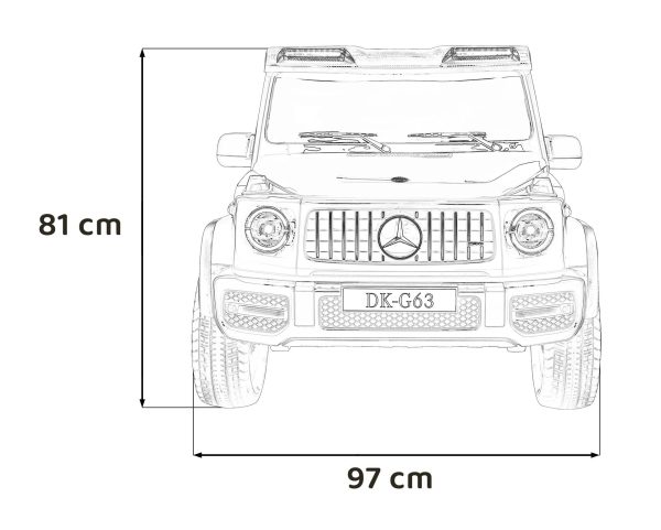 Licencirani auto na akumulator Mercedes Benz G63 AMG XXL MP4 - dvosjed - bijeli - Image 22