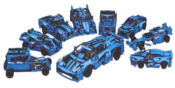 Vehicles Building Blocks Set 638pcs Blue - Image 10