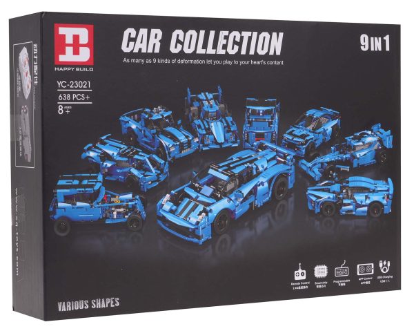 Vehicles Building Blocks Set 638pcs Blue - Image 12