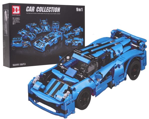 Vehicles Building Blocks Set 638pcs Blue - Image 13