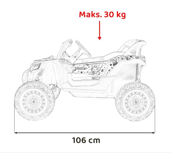 Buggy na akumulator ATV Defend 4x4 KUROMI - ljubičasti - Image 22