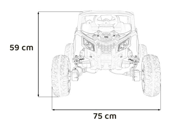 Buggy na akumulator ATV Defend 4x4 KUROMI - ljubičasti - Image 23