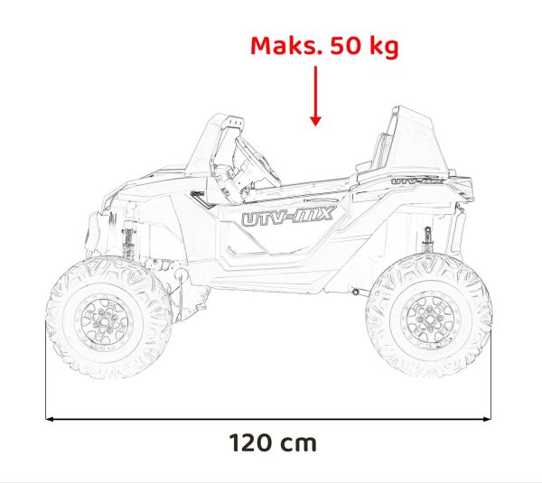 Buggy na akumulator UTV-MX 2000N - dvosjed - crveni - Image 21