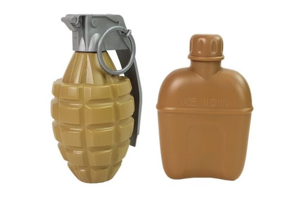 Vojnički set za igru - vojno oružje s maskom, Kaciga, Zvuk granate - Slika 6