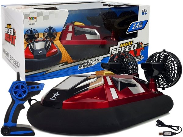 Remote Controlled Hovercraft Boat 2.4G 20 km/h Red