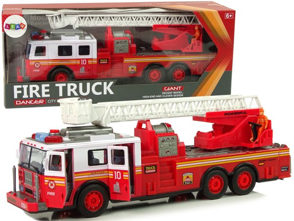 Fire Brigade Friction Drive Lights Sounds Ladder Openable Doors