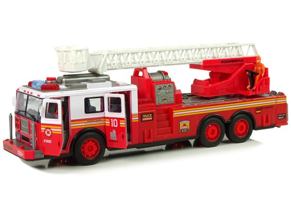 Fire Brigade Friction Drive Lights Sounds Ladder Openable Doors - Image 2