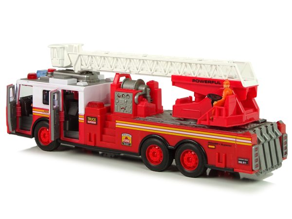 Fire Brigade Friction Drive Lights Sounds Ladder Openable Doors - Image 3