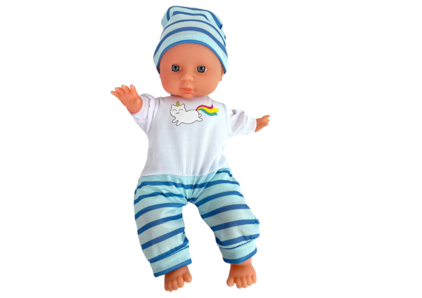 Baby Doll Blue Striped Pyjamas 30 cm - Image 2