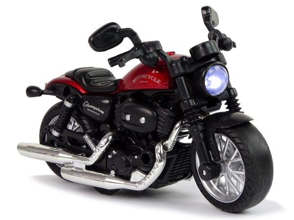 Motorbike Champion Red 1:14 Drive Pull-Back Sound Lights - Image 3