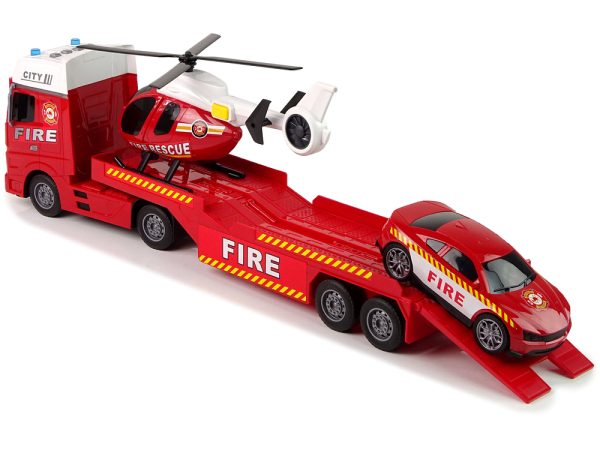 Fire Brigade Set Truck Helicopter Sound Lights - Image 3