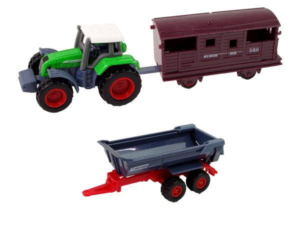 Set of Agricultural Vehicles Tractor 12 Pieces Metal - Image 5