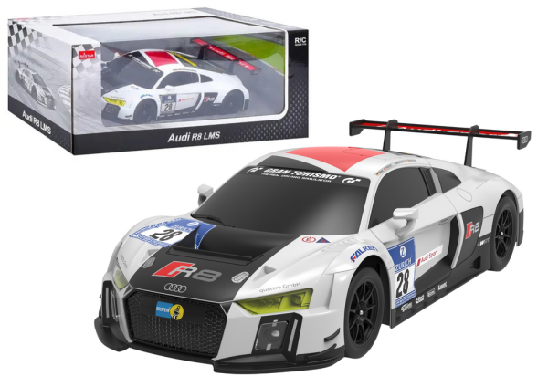 Licencirani auto na daljinsko upravljanje AUDI R8 LMS 1:24 - crno/bijeli