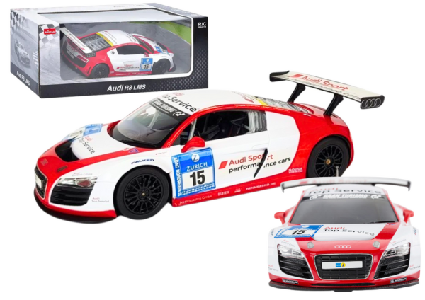 Licencirani auto na daljinsko upravljanje AUDI R8 LMS 1:24 - bijelo/crveni