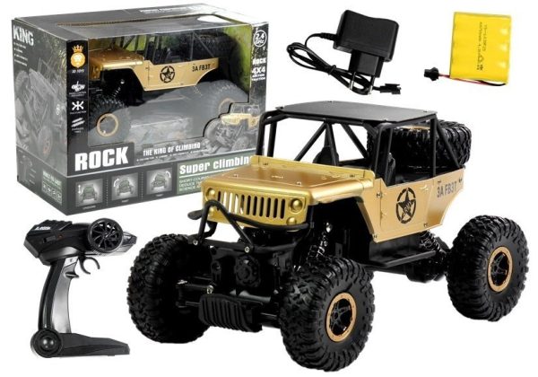 R/C Monster Car Jeep 1:18 Gold - Image 2