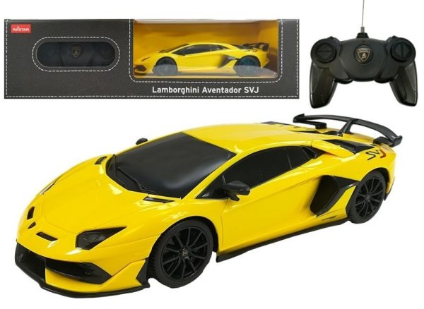 Licencirani auto na daljinsko upravljanje Lamborghini Aventador Rastar 1:24 - žuti