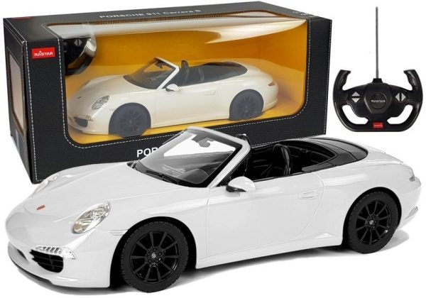 Licencirani auto na daljinsko upravljanje Porsche 911 Carrera S Rastar 1:12 - bijeli