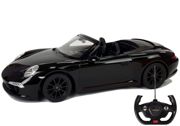 Licencirani auto na daljinsko upravljanje Porsche 911 Carrera S Rastar 1:12 - crni - Image 2