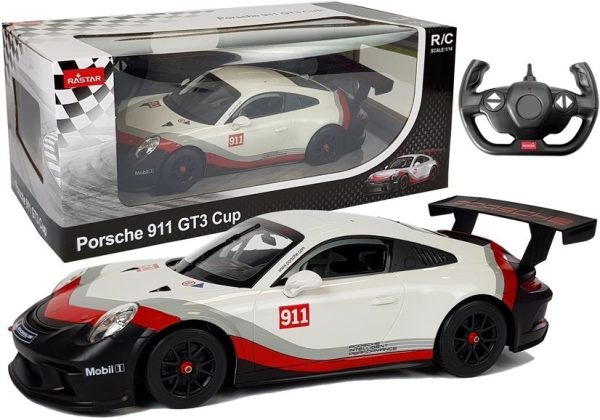 Licencirani auto na daljinsko upravljanje Porsche 911 GT3 CUP Rastar 1:14 - bijeli