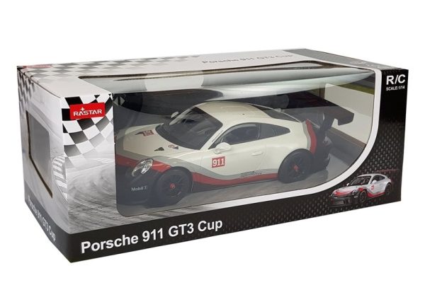 Licencirani auto na daljinsko upravljanje Porsche 911 GT3 CUP Rastar 1:14 - bijeli - Image 10