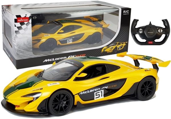 Licencirani auto na daljinsko upravljanje McLaren P1 GTR Rastar 1:14 - žuti