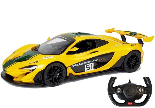 Licencirani auto na daljinsko upravljanje McLaren P1 GTR Rastar 1:14 - žuti - Image 2