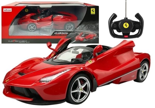 Licencirani auto na daljinsko upravljanje Ferrari Aperta Rastar 1:14 sa automatskim vratima - crveni