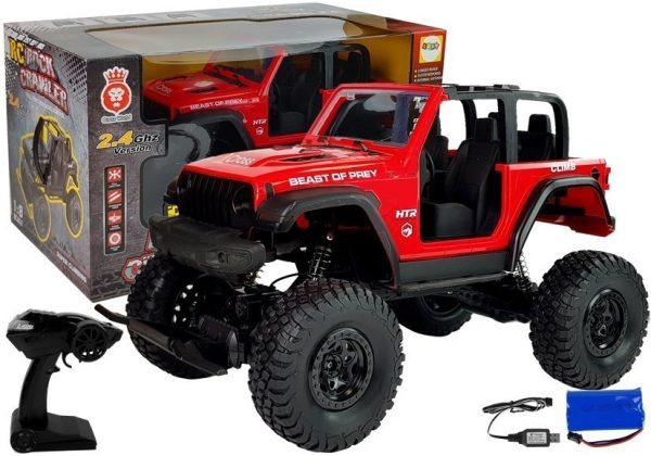 Red Remote Controlled Jeep Terrain Car 2.4G